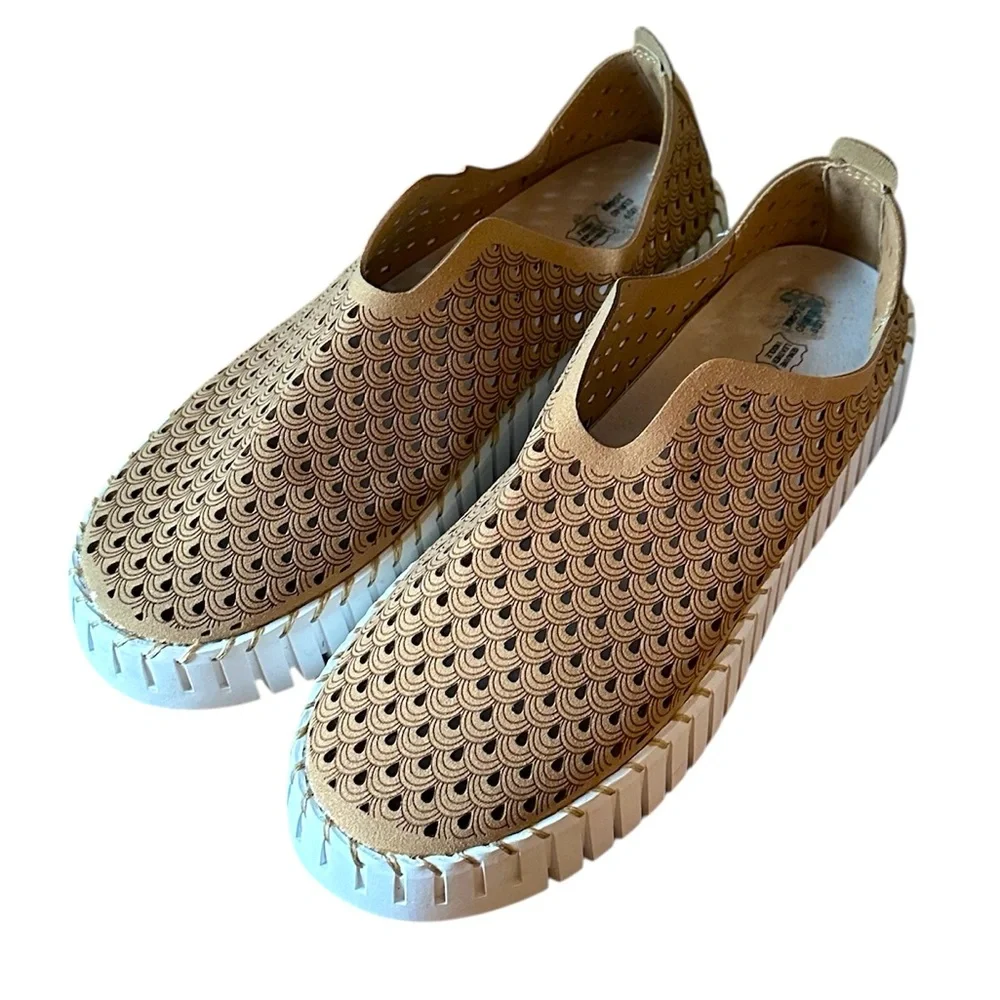 PROJECT CLOUD DAFFODIL Women’s Slide On Loafers | Beige | Sz 9 EU 40